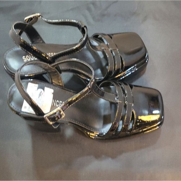 BRAND NEW SOUL PRINCESS PLAIN PLATFORM ANKLE CURVE WIDE HIGH HEEL   SANDAL S2 - Picture 8 of 16
